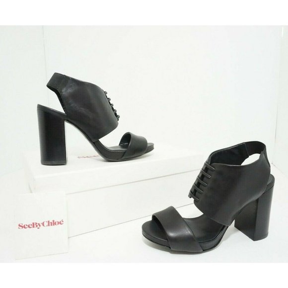 See by Chloe SB22105 Women's Shoes Platform High Heels Sandals Black Size US 6.5 - Picture 4 of 11